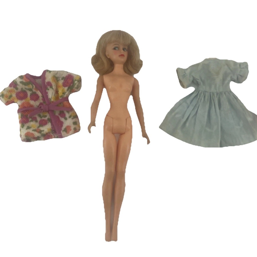 Vintage 1965 IDEAL‎ Straight-leg MISTY TAMMY Doll 2 Dresses M-12